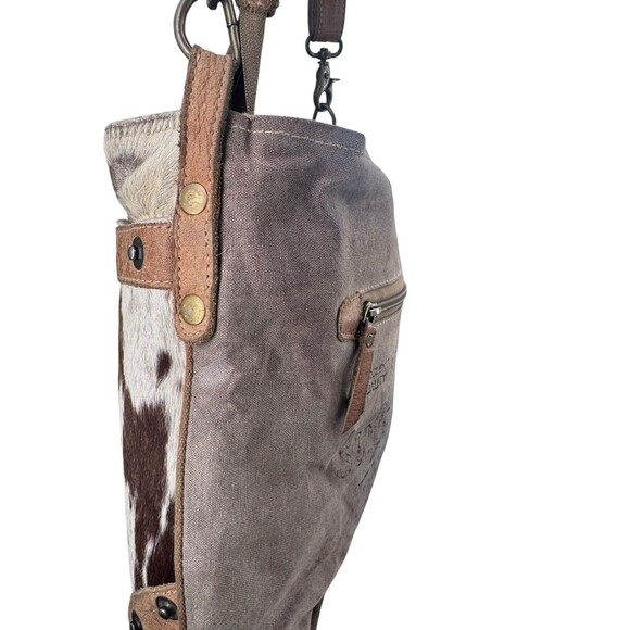 Myra Western Womens Shoulder Bag Leather Cowhide Crossbody Purse Blue Fast Ship - Picture 7 of 16